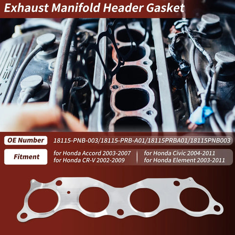 Honda Accord, Civic, CR-V, Element Exhaust Gasket Seal (2003-2011)