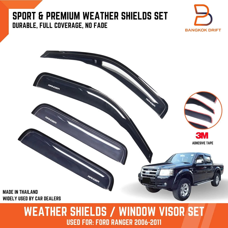 Ford Ranger Weather Shield Window Visor Rain Guard (2006-2011)