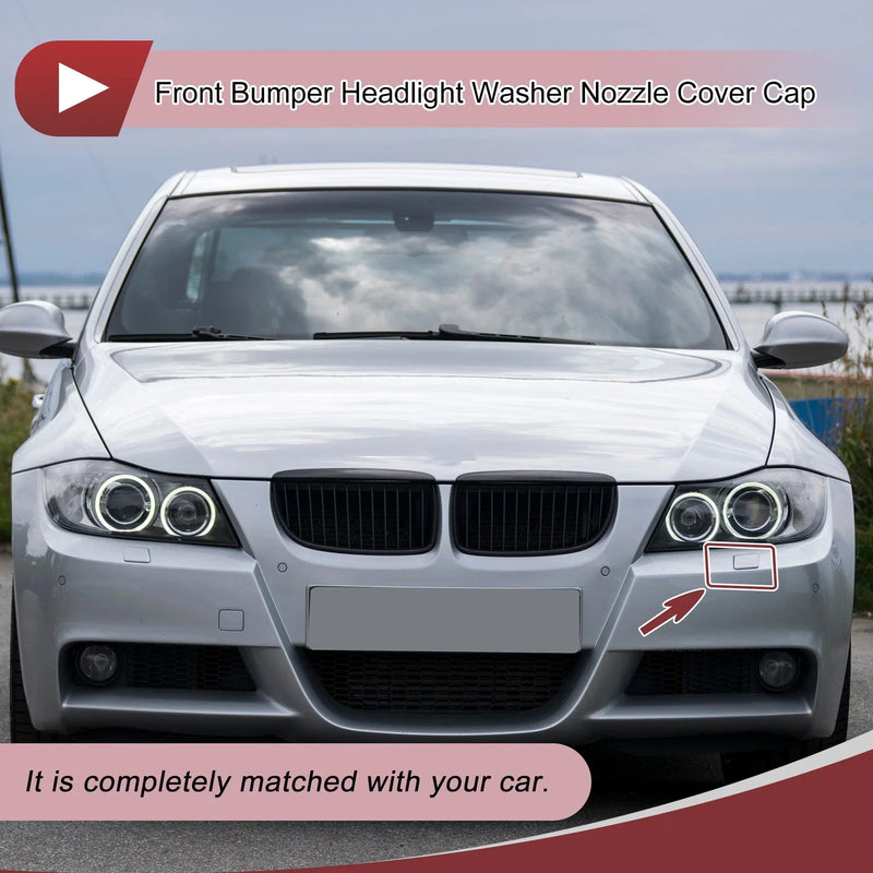 BMW 328i Unpainted Bumper Headlight Washer Nozzle Cover Cap