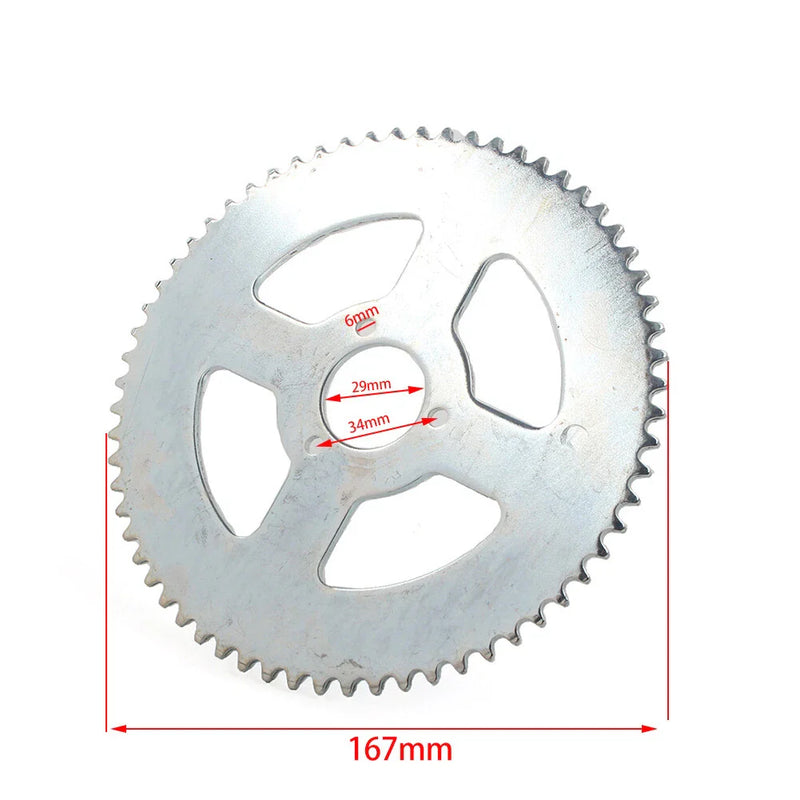 47cc 49cc Mini Moto ATV Quad Pocket Bike 64T Rear Chain Sprocket 35mm