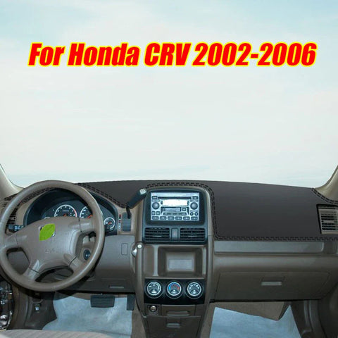 Honda CR-V Black Leather Dashboard Cover Pad Mat (2002–2006)