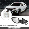 Honda Civic 3 Pin Left Side Exterior Door Mirror Assembly White (2016-2021)