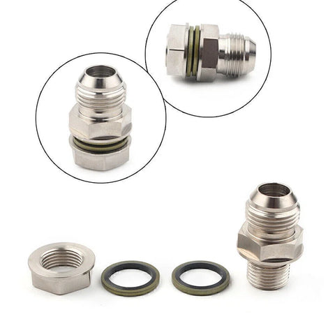 Car Turbo Oil Pan 10AN Drain Plug Adapter Fitting (No Weld)