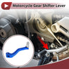 Bosuer M4 Blue Silver Tone Head Folding Motorcycle Gear Shifter Lever