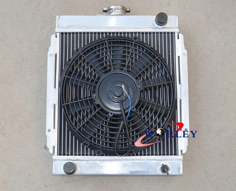 Datsun 1200 3 Core Aluminum Radiator + Fan (1970-1976)