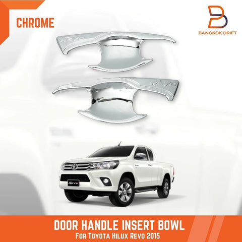 Toyota Hilux Revo Chrome Door Handle Insert Bowl Trim (2015-2022)