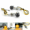 F3 2 x Universal Motorcycle Mini Indicator Lights Smoke Lens
