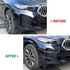 BMW X6 Carbon Look Front Bumper Side Fin Canard Splitter (2023–2025)