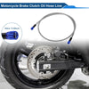 Motorcycles 120cm / Motorcycle Brake Clutch Oil Hose Line Silver Tone