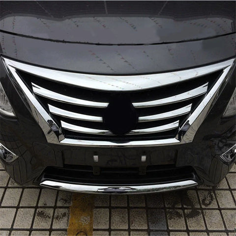 Nissan Versa Latio Almera Chrome Front Grille Trims (2015-2017)
