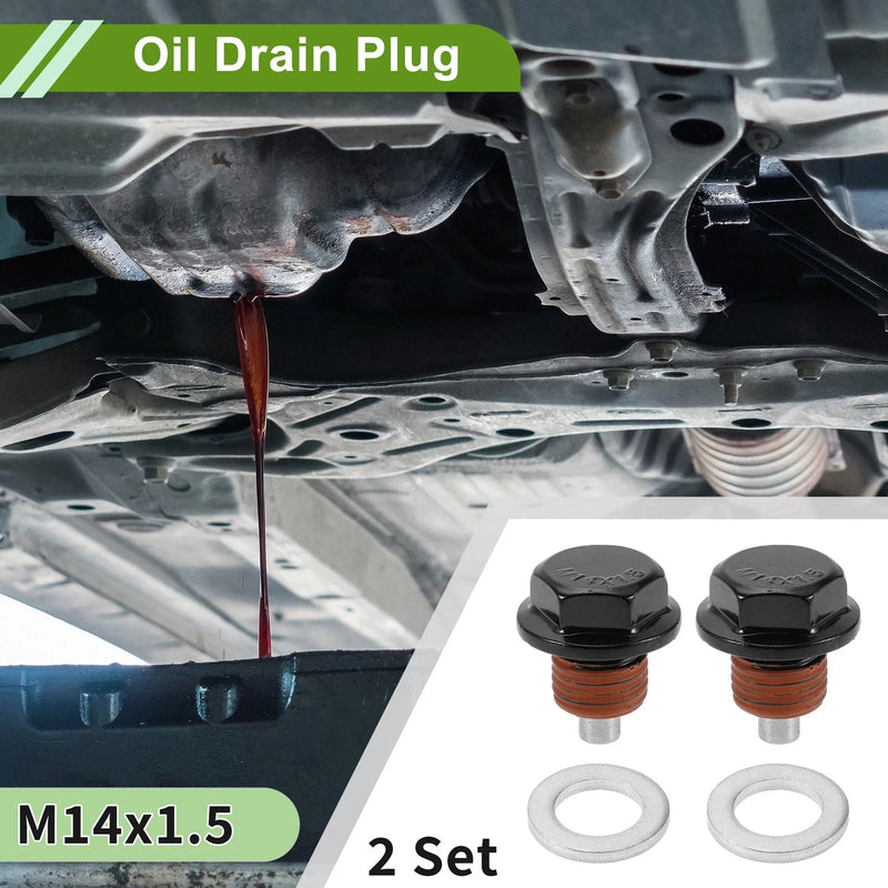 Car Motorcycle 2 x Aluminum Oil Drain Plug with Gasket