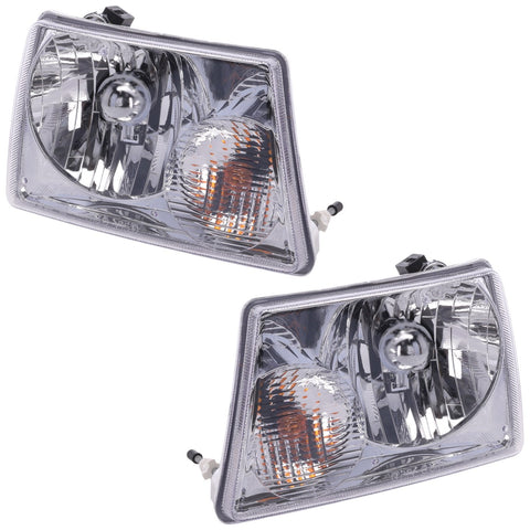 LH RH Headlights For Ford Ranger 2001-2011 Halogen w/