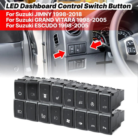 Suzuki JIMNY ESCUDO LED Dashboard Control Switch Button (1998–2018)