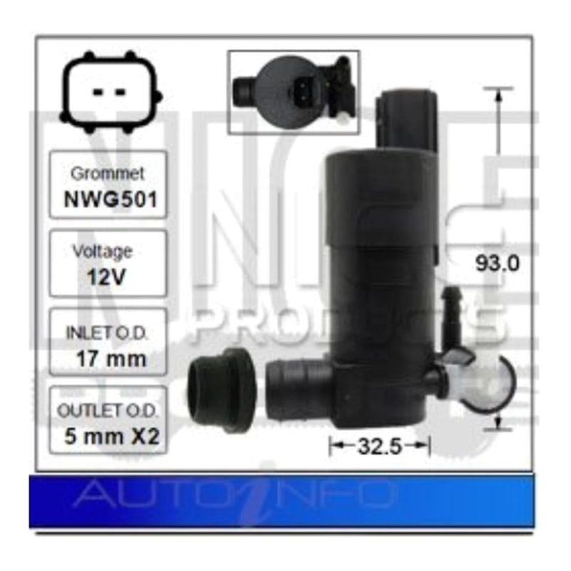 Front Windscreen Washer Pump Ford Everest UA (2015 - 2019)