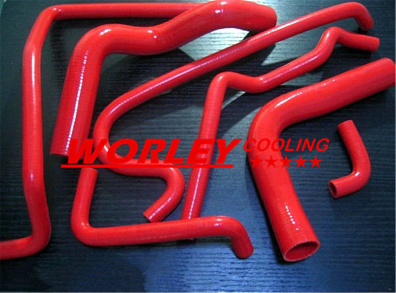 Commodore VN VP VR VS V8 5.0L 44mm Aluminum Radiator & Red Hoses (1988-1997)