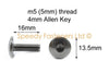 12 x Aprilia RSV 1000 Mille RS Fairing Panel Bolts Screws Stainless Steel M5
