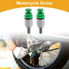 Motorcycle 2 x Screw M4x0.7 Fork Air Bleeder Valve Metal Green