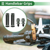 Motorcycle 7/8" 22mm Hand Grips Rubber Titanium Tone