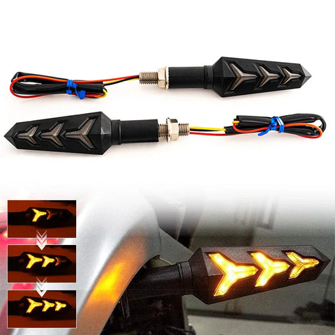 LED Motorcycle Turn Signal Indicator Lights DRL Brake Lamp 2 x