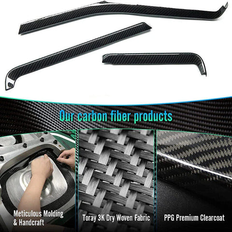 Corvette C8 4pcs Carbon Fiber Interior Console Dashboard Panel (2020-2023)