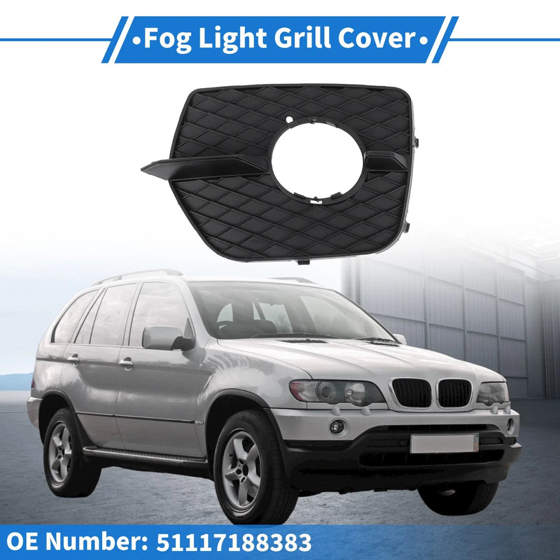BMW X6 (2008-2014) Black 1 Pc Front Left Fog Light Grill