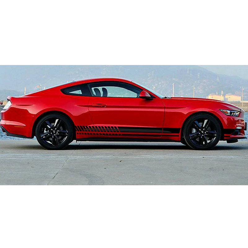 Ford Mustang Side Door Fender Skirt Racing Stripes Decal Sticker