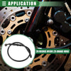 Motorcycle 60cm Braided Hydraulic Brake Line Oil Hose Black Army Green