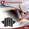 Toyota Yaris 6 Pcs Car Door Pillar Window Trim Carbon Fiber (2014–2019)