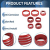 GMC Canyon (2015-2022) - 7 Pcs Red 4WD Headlight Switch Knob Cover Ring