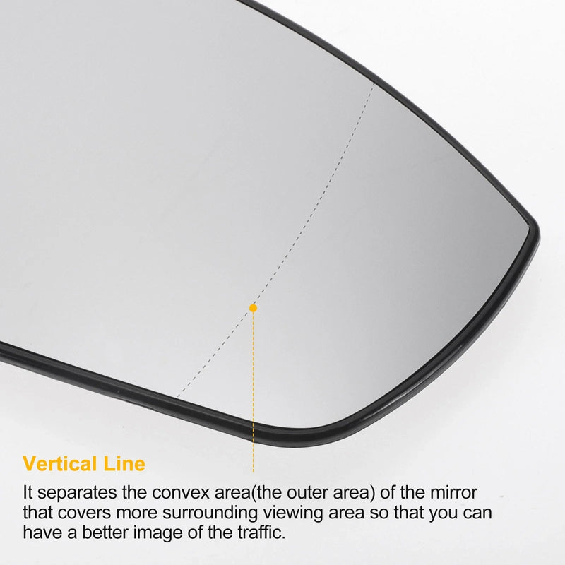 Ford Grand C-Max Right Side White Heated Mirror Glass (2010-2019)