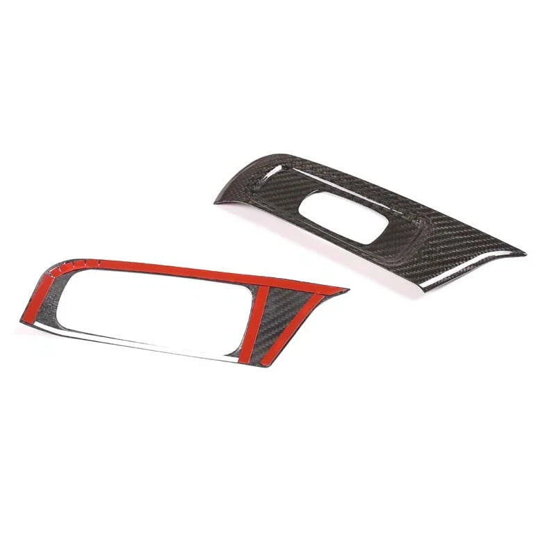 Porsche 718 911 Real Carbon Fiber Window Switch Buttons Cover Parts Trim Fit