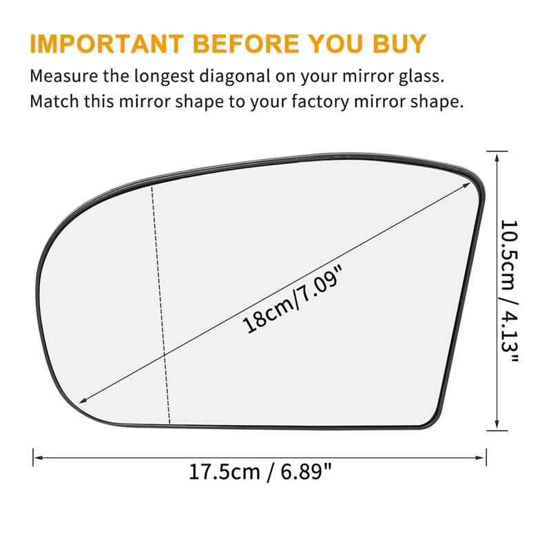 Mercedes-Benz C 230 Heated Wing Mirror Glass (2002-2007)