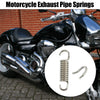 8 x 43mm 1.69" Motorcycle Exhaust Pipe Spring with U Shape Hook Silver Tone