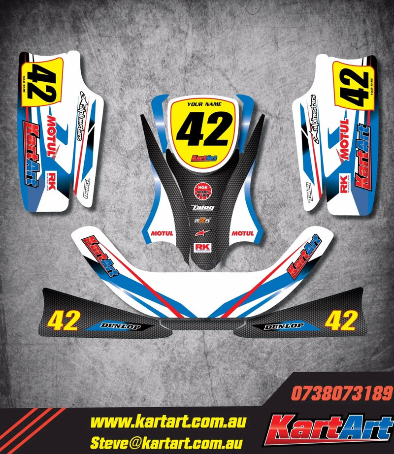 Tony Kart OTK Cadet - STORM STYLE Custom KART ART Sticker Kit