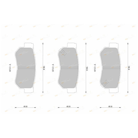 Kia Magentis Rear Disc Pads Set 2.7L/2.4L (2006-2009)