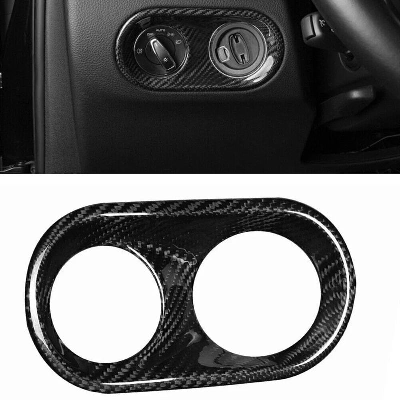 Porsche Macan Carbon Fiber Headlight Switch Button Cover (2014-2020)