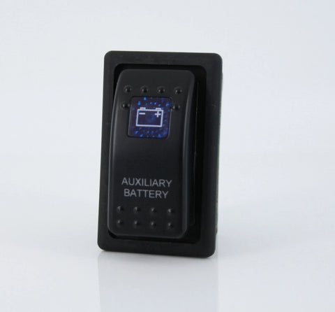 Auxiliary Battery - Compatible with Various Models Dual LED Rocker Switch