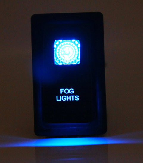 Dual LED Backlit Fog Lights Rocker Switch with Mounting Panel