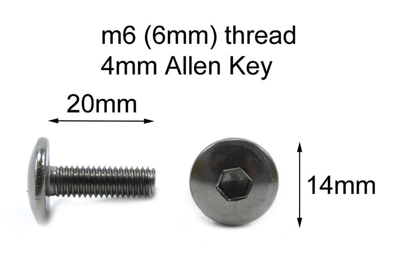 Kawasaki Ninja 10x Bolts m6 x 20mm Stainless Pan Mushroom Button Head
