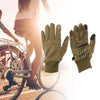 Motorcycle Gloves Breathable Full Finger Polyester Outdoor Gloves Brown 1 Pair