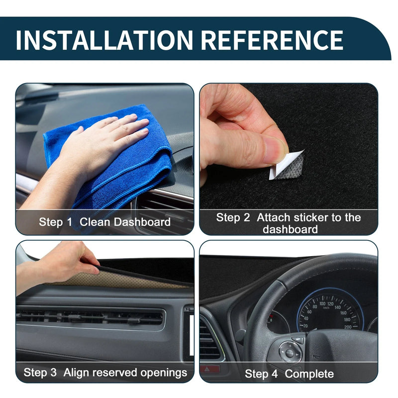 Mitsubishi DELICA D5 (2007-2019) Black Set Dashboard Cover Mat