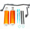 110 125cc Bull Style Quad ATV Twin Exhaust Pipe & Alloy Mufflers