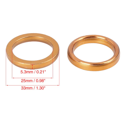 Jiangling JH70 2 x 25mm ID 33mm OD Motorcycle Exhaust Muffler Pipe Gasket