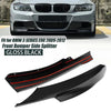 BMW E90 E91 Gloss Black Front Bumper Splitter Lip Spoiler Cover 2x (2009-2012)