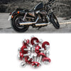 Car Motorcycle License Plate Bolt Screw / 10x / Red Aluminum Decorative