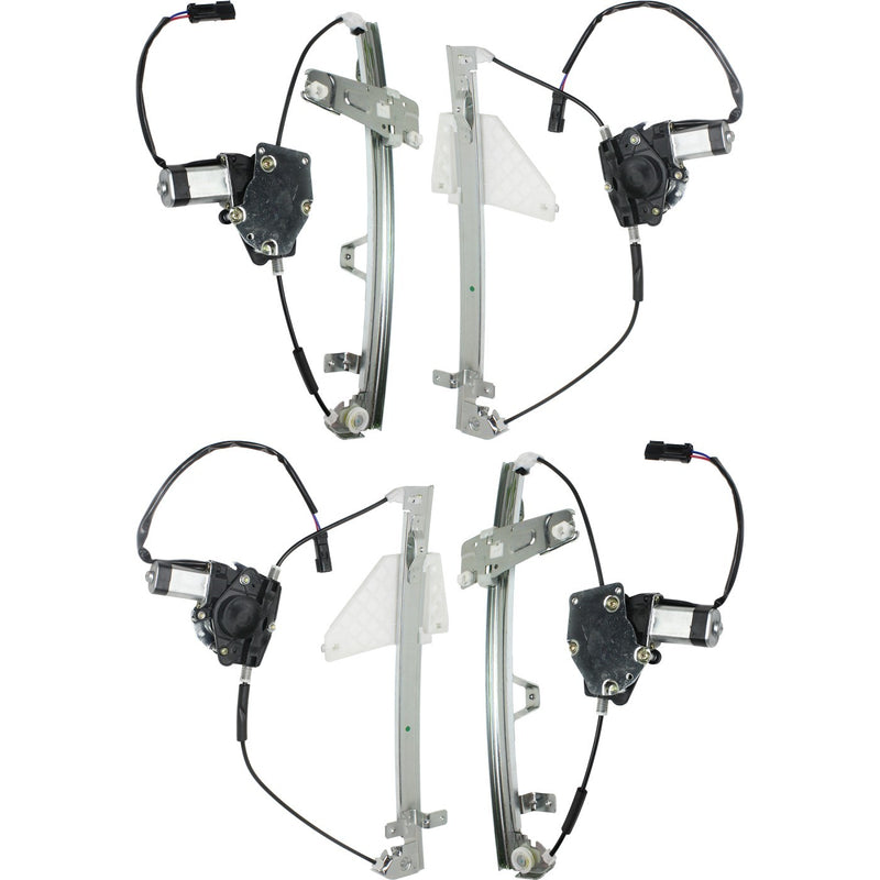 Front and Rear Window Regulator Set For 2001-2004 Jeep