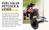 Honda Rancher 420 TRX420 Fuel Valve Petcock & Lever Screw (2007–2013)