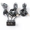 Dual USB 2.0 Car Charger with 3.3mm AUX Extension Cords
