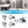 Various Models 4 x Zinc Alloy Shower Door Rollers Twin 23mm
