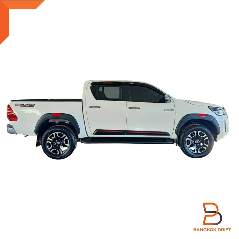Toyota Hilux Revo 5" Rocco Black Red Fender Flares (2020-2023)